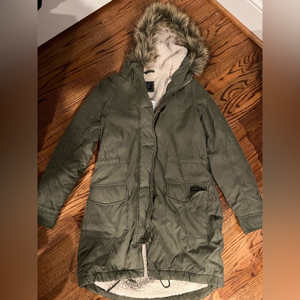Abercrombie Sherpa Lined Long Jacket